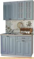 Кухня Интерлиния Мила Деко 1.2 А (океан/травертин серый) картинка