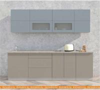 Кухня Интерлиния Мила Матте 2.5 А (океан/луна/травертин серый) картинка