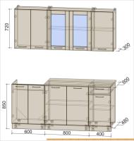 Кухня Интерлиния Мила 18-60 (дуб венге/ваниль) картинка