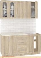 Кухня Кортекс-мебель Корнелия Ретро 1.6м (дуб сонома/марсель) картинка