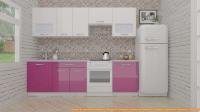 Кухня ВерсоМебель ЭкоЛайт-5 2.4 (белый/лиловый) картинка