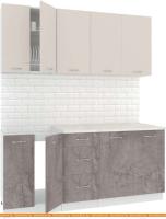 Кухня Кортекс-мебель Корнелия Лира 1.8м (капучино/оникс/марсель) картинка