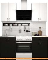 Кухня S-Company Клео лайт 1.2 (черный/белый) картинка
