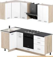 Кухня Славянская столица 40-2 (дуб сонома/белый) картинка