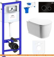 Унитаз Lavinia Boho Relfix Bell Pro Rimless 7 в 1 87040044 (черный пластик) картинка