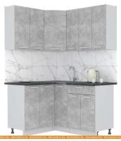 Кухня Интерлиния Мила Лайт 1.2x1.5 (бетон-бетон-кастилло темный) картинка