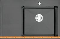 Кухонная мойка Gerhans K37851B-R (правая, графит) картинка