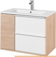 Тумба под умывальник Акватон Бостон 75 1A240101BN010 (белый/дуб эврика) картинка