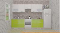 Кухня ВерсоМебель ЭкоЛайт-5 2.9 (белый/лайм яркий) картинка
