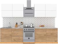 Кухня Интермебель Микс Топ-38 2.4м (белый премиум-дуб крафт золотой-венато) картинка