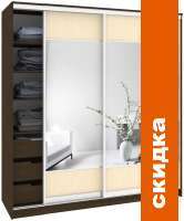 Шкаф-купе Кортекс-мебель Сенатор ШК12 Геометрия ДСП с зеркалом (венге/венге светлый) картинка