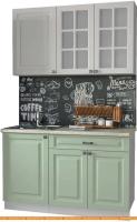 Кухня Интерлиния Мила Деко 1.3 А (мята/белый/опал светлый) картинка