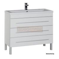 Тумба под умывальник Aquanet Верона 100 белая картинка