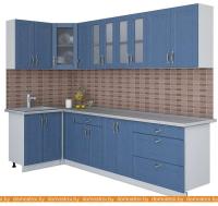 Кухня Интерлиния Мила Крафт 1.2x2.9 (дуб лазурный) картинка