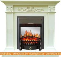 Комплект камина Smolcom Verona STD-ASP с RealFlame Fobos-S Lux BL LT (белый дуб) картинка