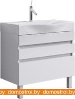 Тумба под умывальник Aqwella Бергамо (белый) Ber.01.08/n/W картинка