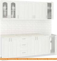 Кухня Кортекс-мебель Корнелия Ретро 2.3м (ясень белый/марсель) картинка