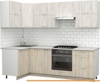 Кухня S-Company Клео крафт 1.2x2.5 левая (сосна лофт кремовая/сосна лофт белая) картинка