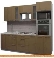 Кухня Интерлиния Мила Gloss 2.4 (капучино-капучино) картинка