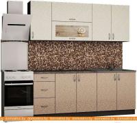 Кухня Senira Вяселка 3 2.0м 7а (флора ваниль/флора каппучино) картинка