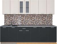 Кухня Интерлиния Мила 26 (антрацит/вудлайн кремовый) картинка