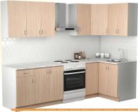 Кухня S-Company Клео лайт 1.2x2.1 правая (дуб молочный/дуб молочный) картинка