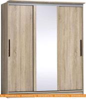 Шкаф-купе Глазов Strike 1800 ЛДСП с зеркалом (дуб сонома) картинка