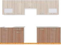 Кухня ВерсоМебель Эко-5 2.7 (ясень шимо светлый/ясень шимо темный) картинка