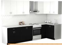 Кухня S-Company Клео лайт 1.2x2.5 правая (черный/белый) картинка
