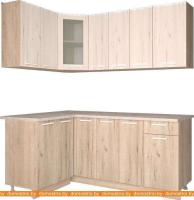 Кухня Интерлиния Мила 12x19 (дуб белый/дуб серый) картинка