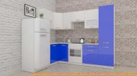 Кухня ВерсоМебель ЭкоЛайт-5 1.2x2.6 левая (белый/глубокий синий) картинка