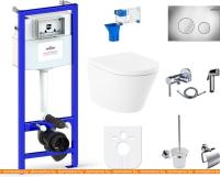 Унитаз Lavinia Boho Relfix Biore Compacto Rimless 10 в 1 98010054 (хром пластик) картинка