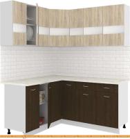 Кухня Кортекс-мебель Корнелия Экстра 1.5x1.7м (дуб сонома/венге/королевский опал) картинка