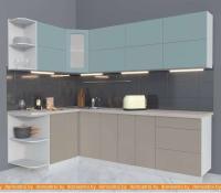 Кухня Интерлиния Мила Матте 1.5x2.5 А правая (океан-луна-травертин серый) картинка