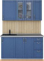 Кухня Интерлиния Мила Крафт 1.4Б (дуб лазурный) картинка