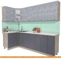 Кухня Интерлиния Мила 12x27 (бетон-антрацит-травертин) картинка