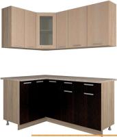 Кухня Интерлиния Мила 12x17 (дуб молочный/дуб венге) картинка