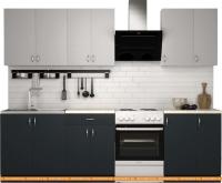 Кухня S-Company Клео лайт 2.1 (антрацит/стальной серый) картинка