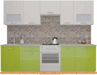 Кухня ВерсоМебель ЭкоЛайт-5 2.6 (белый/лайм яркий) картинка