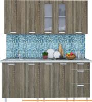 Кухня Интерлиния Арт Мила 18 (дуб сонома темный) картинка