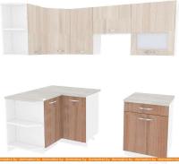 Кухня ВерсоМебель Эко-6 1.2x2.2 правая (ясень шимо светлый/ясень шимо темный) картинка