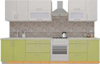 Кухня ВерсоМебель ВерсоЛайн 8-2.6 (белый 001/лайм 003) картинка