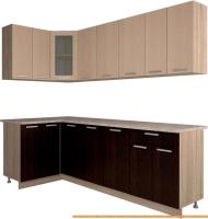 Кухня Интерлиния Мила 12x24 (дуб молочный/дуб венге) картинка