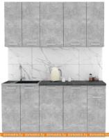 Кухня Интерлиния Мила Лайт 1.7-60 (бетон-бетон-кастилло темный) картинка