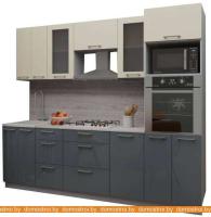 Кухня Интерлиния Мила Gloss 2.6 (ваниль-асфальт) картинка