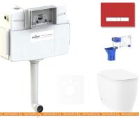 Унитаз Lavinia Boho Relfix Bell Pro 5 в 1 87551002 (красный стекло) картинка