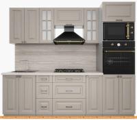 Кухня Интерлиния Мила Деко 2.4 (луна-луна-травертин серый) картинка