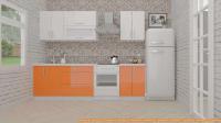 Кухня ВерсоМебель ВерсоЛайн 4-2.0 (белый 001/манго 007) картинка