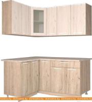 Кухня Интерлиния Мила 12x17 (дуб (белый/дуб серый) картинка