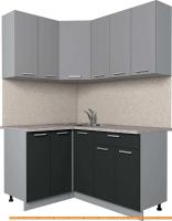 Кухня Интерлиния Мила Лайт 1.2x1.5 (серебро/антрацит) картинка